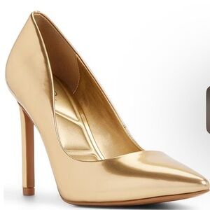 Aldo Metallic Gold Pointed Heels